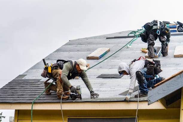 Professional Storm Damage Roof Repair technician working in Pataskala, OH